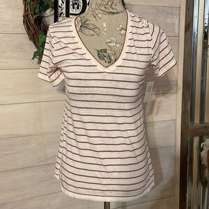 🆕 Lucky Brand Brown Striped Top S